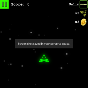 Vector Wars play screen